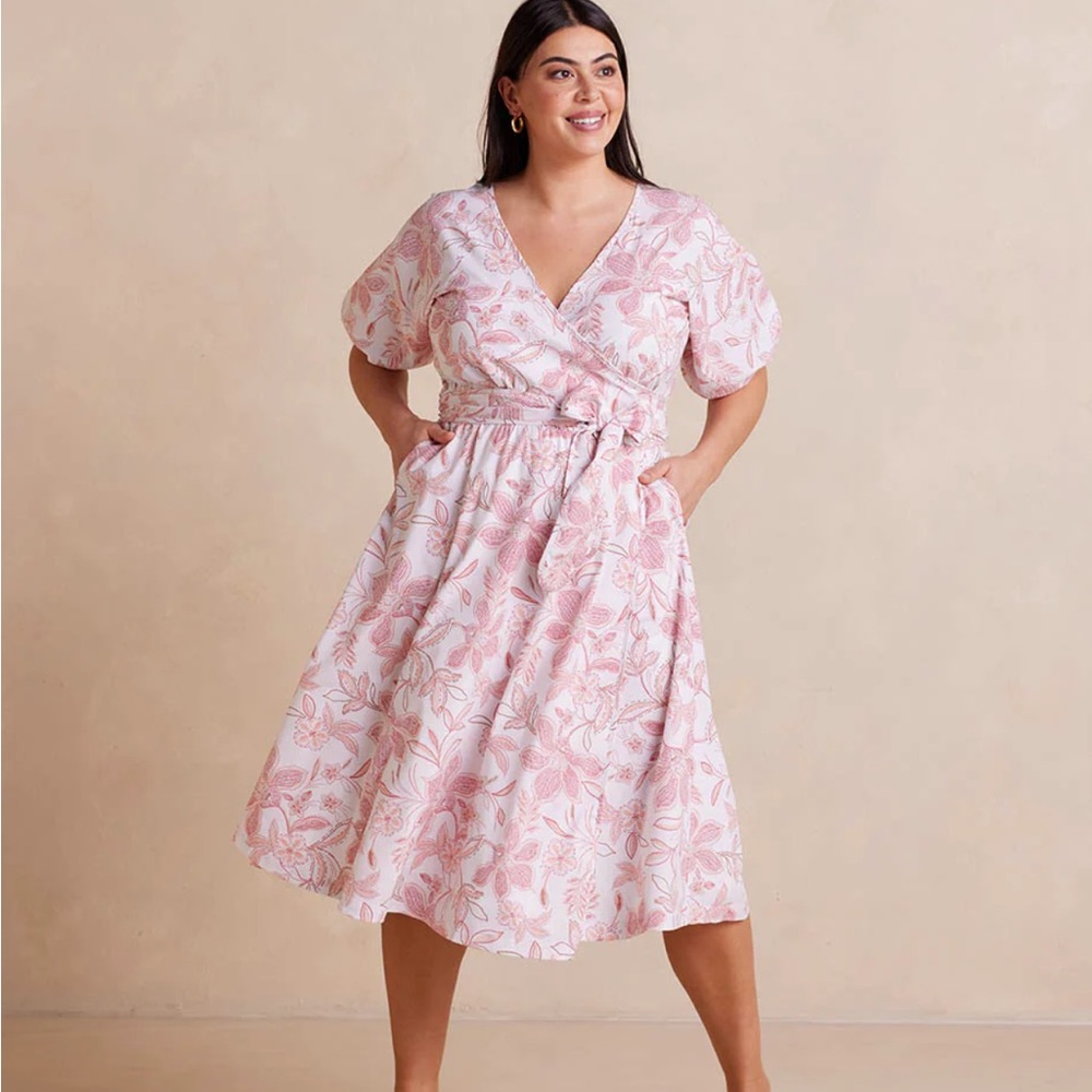 Summersalt Floral Pink Wrap Dress